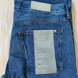 Everlane Rigid Slouch Jeans (Washed Indigo) NWT